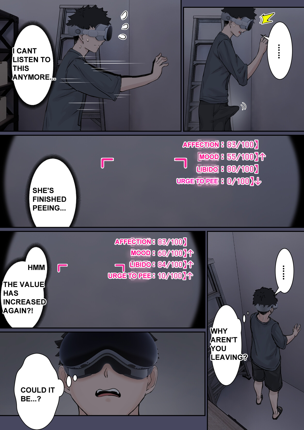 Hentai Manga Comic-My AR glasses can see various stats about my foster sister!?-Read-18